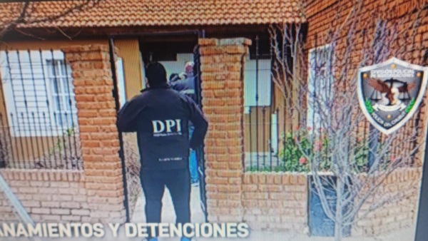 Uno de los tres allanamientos.