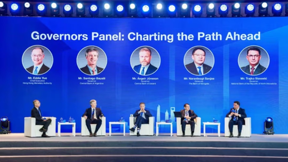 Bausili participó del evento junto a otros presidentes de banco centrales mundiales.