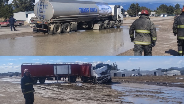El combustible se extendió sobre la calzada y banquina. (Foto: LU17).