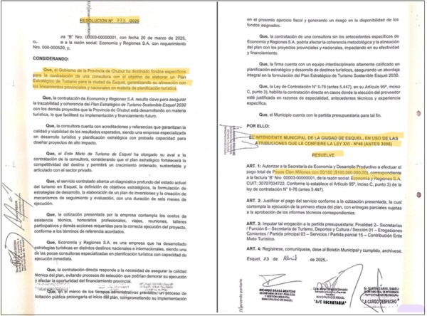 La extensa resolución de 2025 con la que se justificó el primer pago de $ 100 millones.
