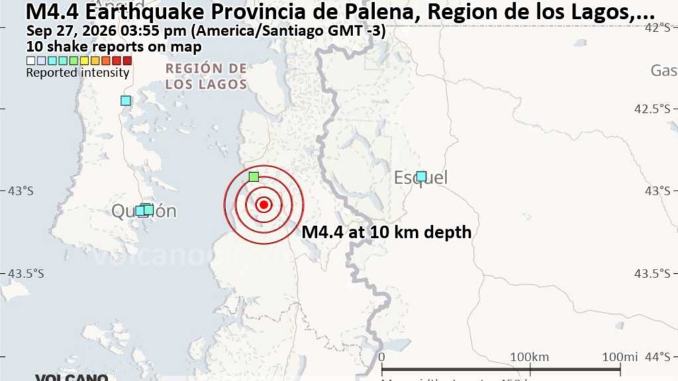 Registro del sismo.
