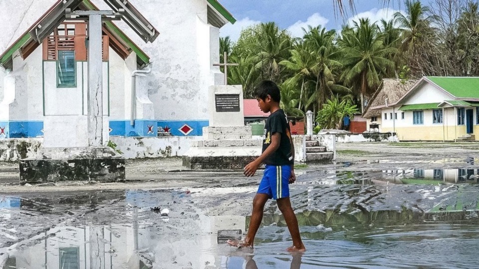 El archipiélago de Tuvalu, en el Pacífico Sur, es altamente vulnerable a la subida del nivel del mar.