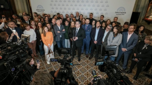 Germán Martínez, Myriam Bregman, Juan Grabois, Marcela Pagano, Pablo Juliano, Maximiliano Ferraro, Natalia de la Sota, Nicolás Massot y Agustín Rossi, entre otros diputados opositores.